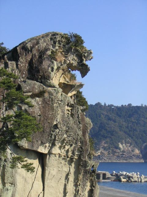 熊野　獅子岩、鬼ケ城、七里御浜